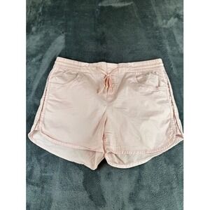 Eddie Bauer‎ Womens Pink Drawstring Waist Shorts Size 12 Cotton Blend